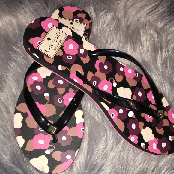 kate spade Shoes - Kate Spade Pink Brown Flowers sandals